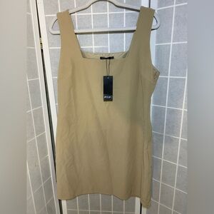 NWT Nasty Gal Tan Midi Dress Tallored Square Neck Co ord Mini Dress
TAUPE-14